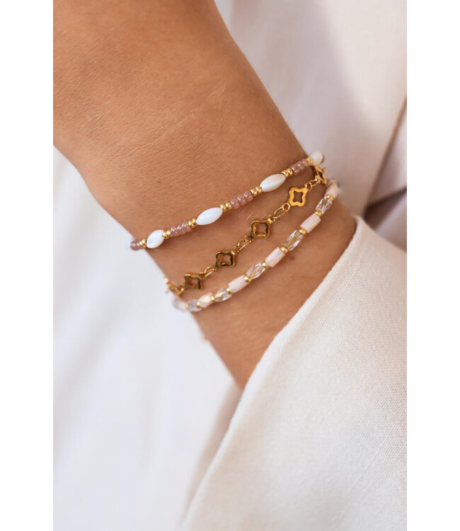 Label Kiki K.SA.313.1 Clover row bracelet gold