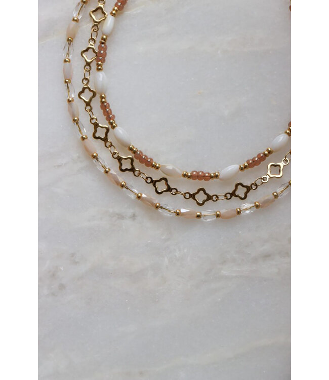 Label Kiki K.SA.313.1 Clover row bracelet gold