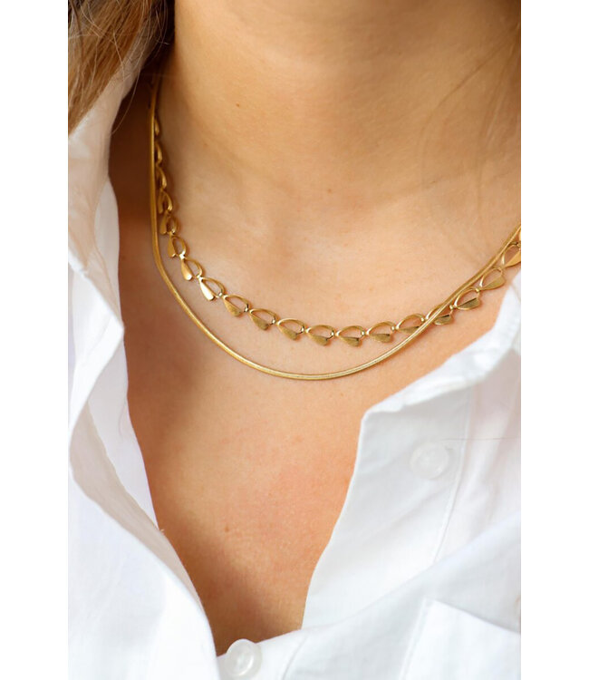 Label Kiki Half heart necklace gold