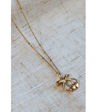 Label Kiki Cherry bow necklace
