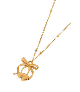 Label Kiki Cherry bow necklace