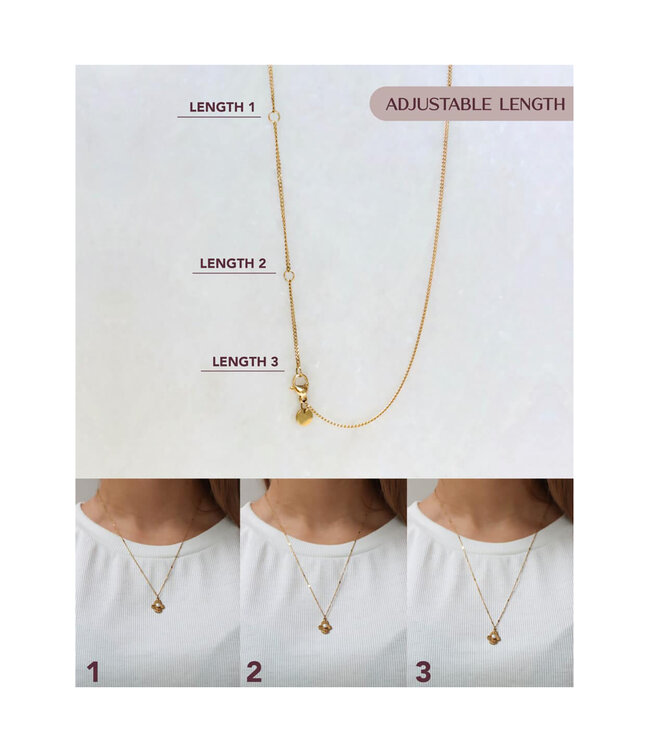 Label Kiki K.SK.152.1 Hidden pearl necklace gold