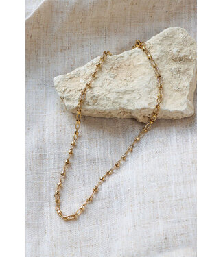 Label Kiki Oval loop necklace gold