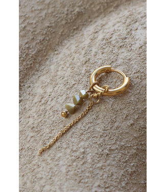 Label Kiki Chain Olive hoop gold