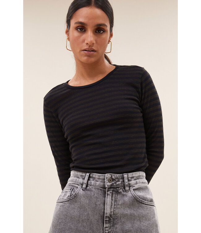BY-BAR AMSTERDAM Longsleeve melange stripe