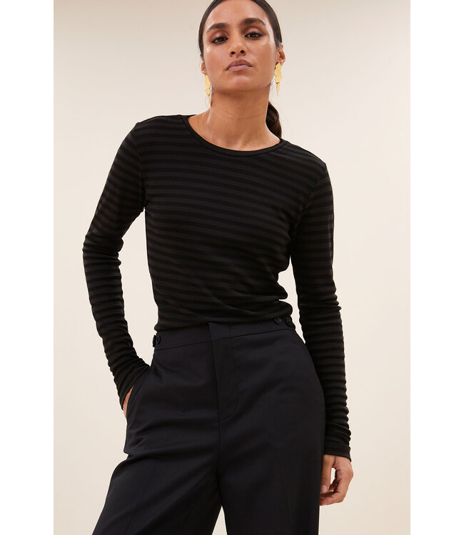 BY-BAR AMSTERDAM Longsleeve melange stripe