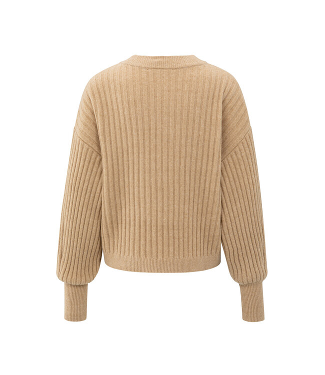 Yaya 01-000538-510 Geribde trui met ronde hals
