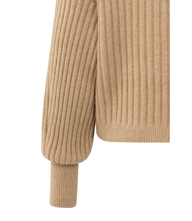 Yaya 01-000538-510 Geribde trui met ronde hals