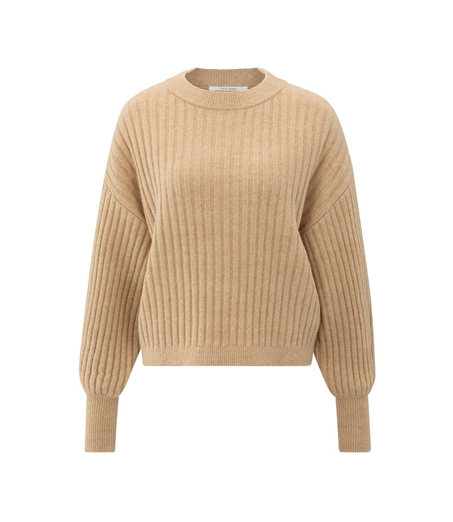 Yaya 01-000538-510 Geribde trui met ronde hals