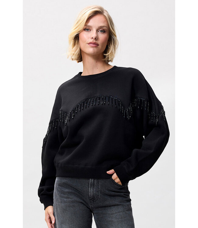 Catwalk Junkie 2504020609 Beaded fringed sweater