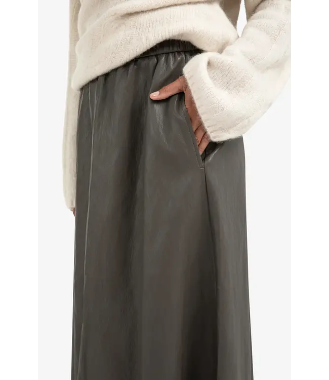 Yaya 01-409085-510 A-lijn midi rok van imitatiele