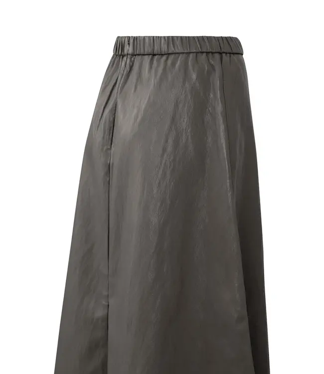 Yaya 01-409085-510 A-lijn midi rok van imitatiele