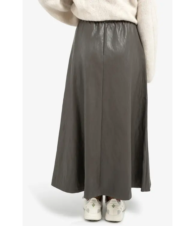 Yaya 01-409085-510 A-lijn midi rok van imitatiele