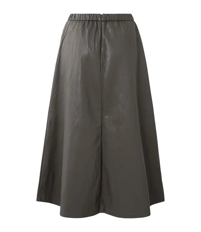 Yaya 01-409085-510 A-lijn midi rok van imitatiele