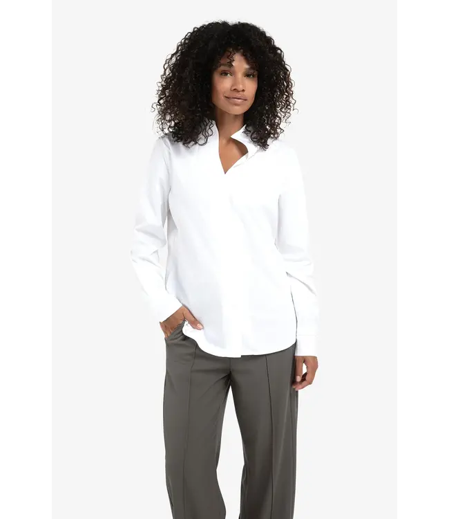 Yaya 01-201181-510 Blouse met hoge V-hals