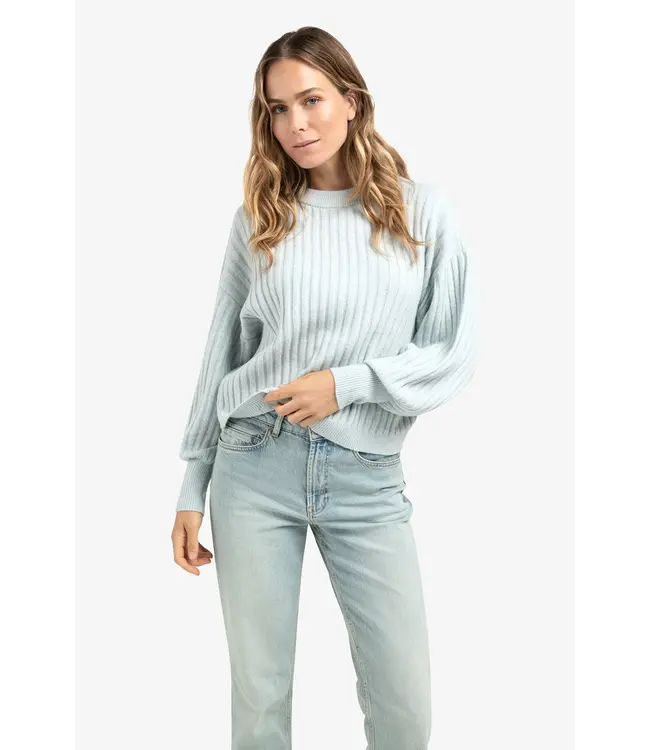 Yaya 01-000538-510 Geribde trui met ronde hals