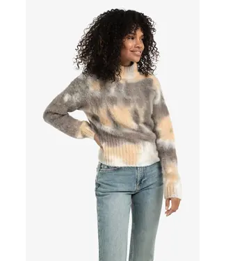 Yaya Gebreide trui met print