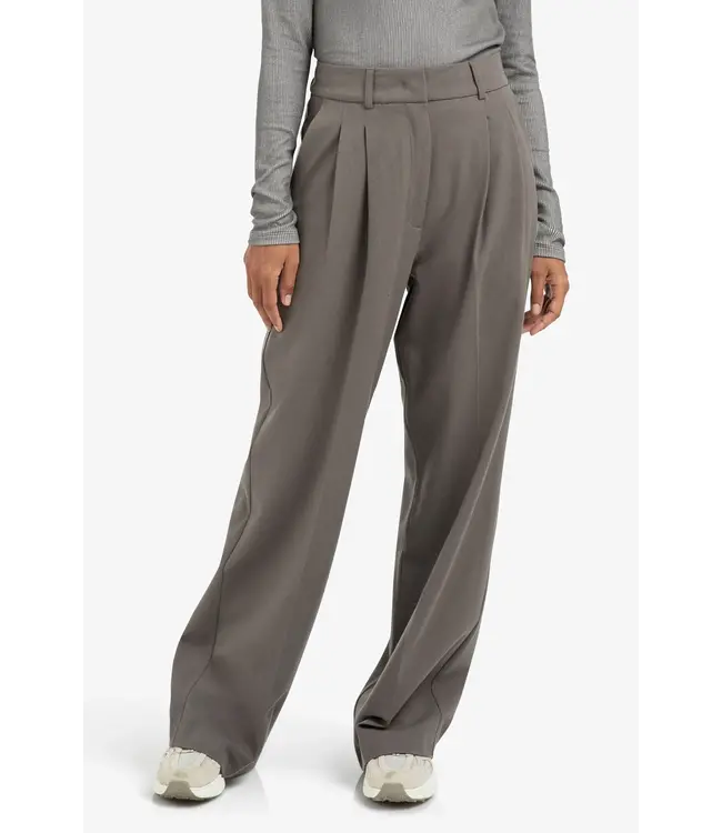 Yaya Geweven broek met plooien