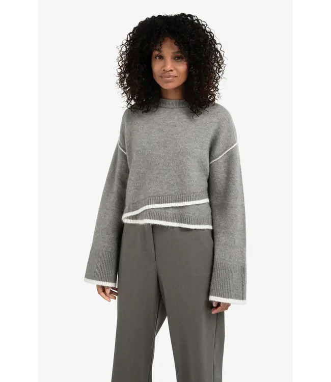 Yaya 01-000519-510 Trui met contrasterende lijnen