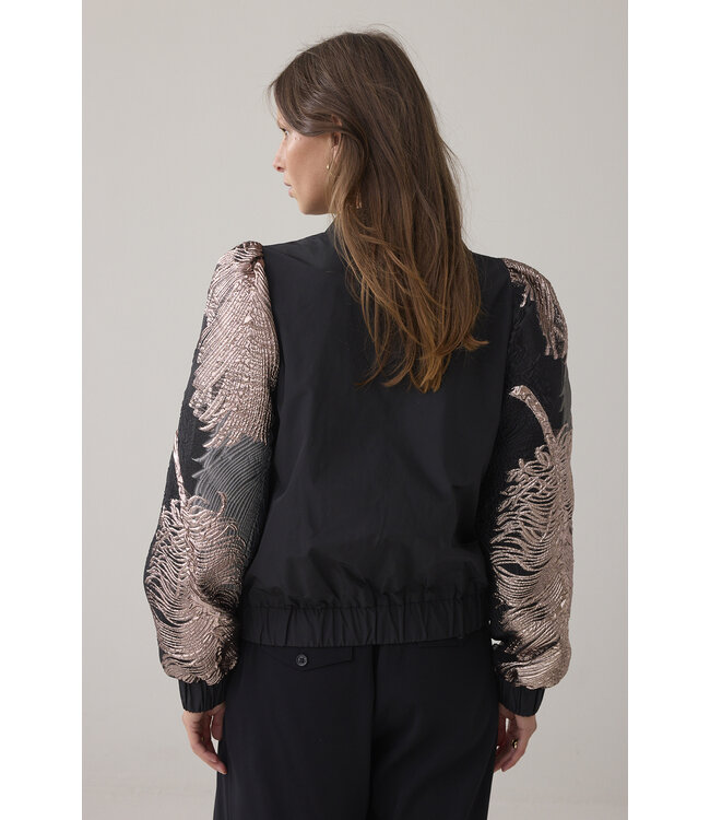 Summum Woman 1s1275-12336 Bomber jacket leaves