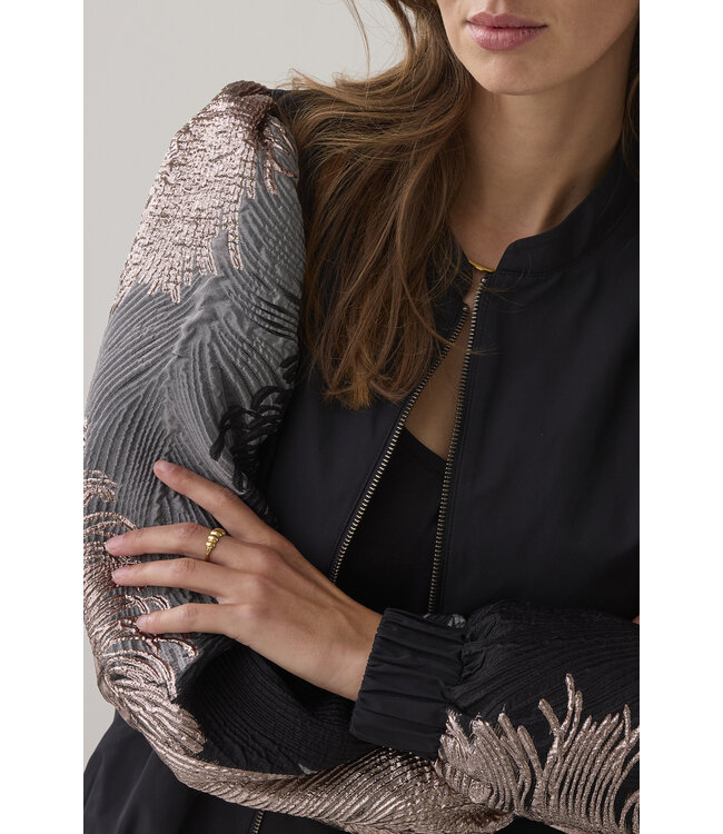 Summum Woman 1s1275-12336 Bomber jacket leaves