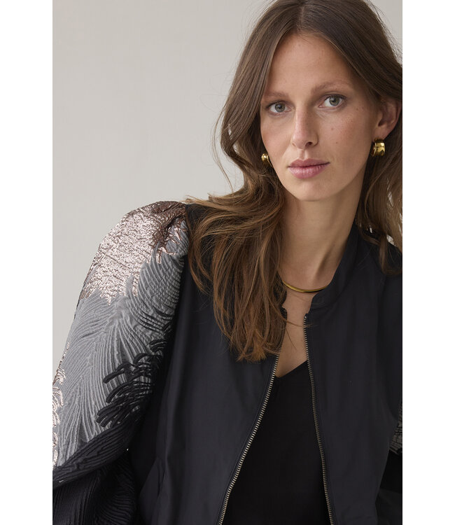 Summum Woman 1s1275-12336 Bomber jacket leaves