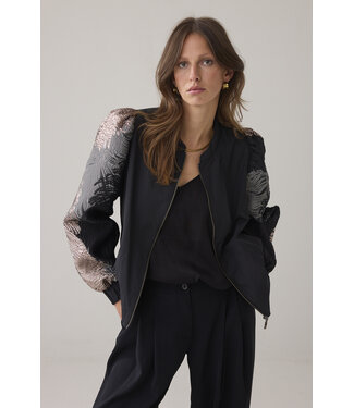 Summum Woman Bomber jacket leaves