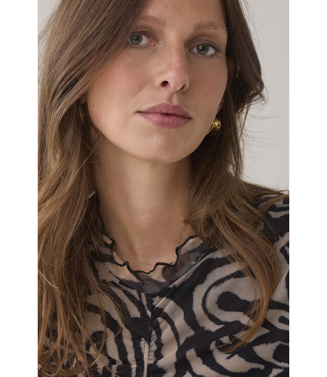 Summum Woman 3s5217-30733 Mesh top ornament print