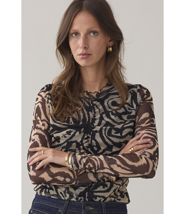 Summum Woman 3s5217-30733 Mesh top ornament print