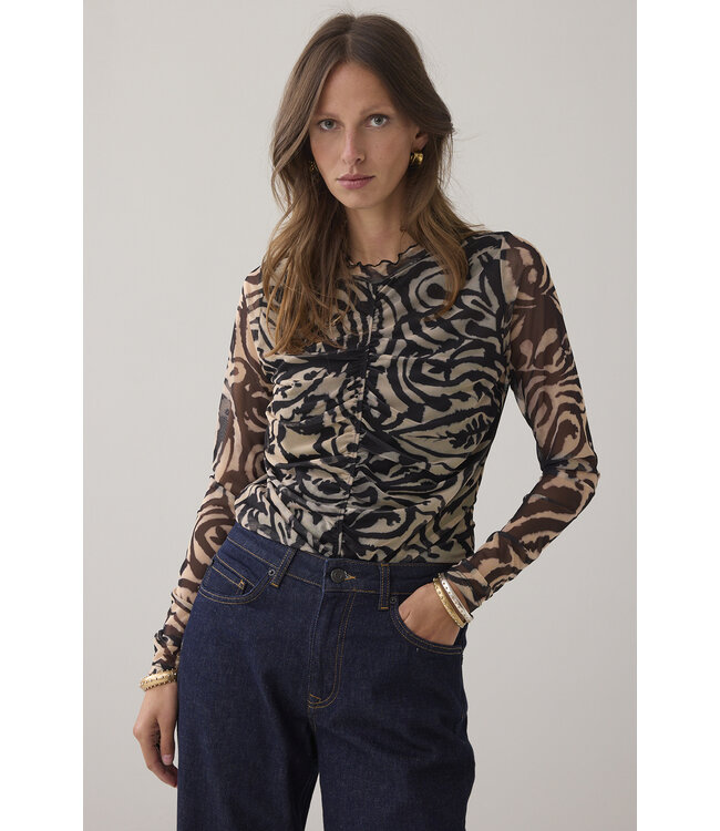 Summum Woman 3s5217-30733 Mesh top ornament print