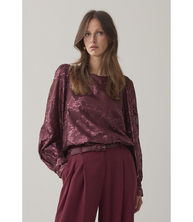 Summum Woman 2s3386-12340 Top Shiny jacquard