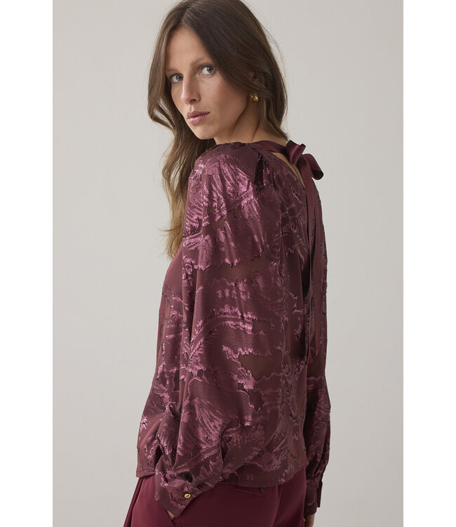 Summum Woman 2s3386-12340 Top Shiny jacquard