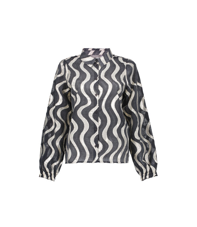 Geisha 53915-20 Blouse metallic waveprint
