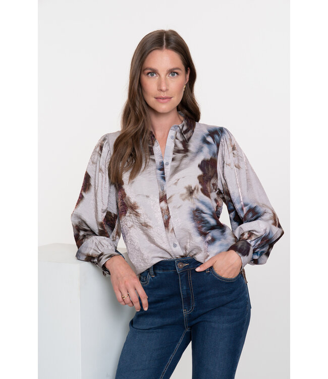 Geisha Blouse aquarel bloemenprint
