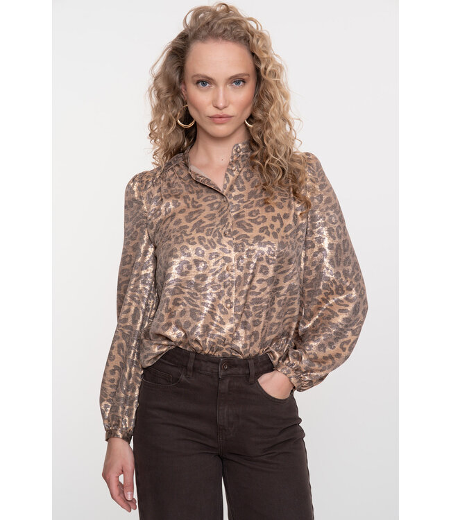 Geisha Blouse velvet look leopard