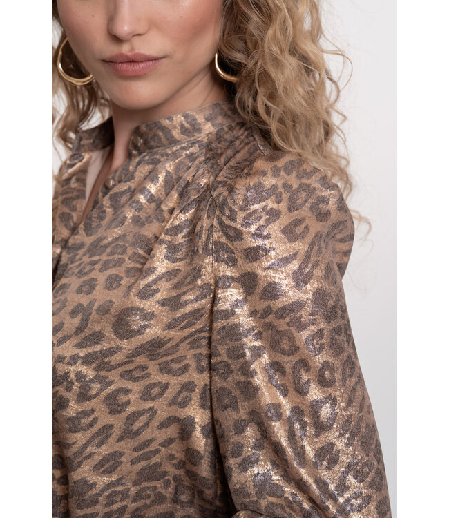Geisha 53869-14 Blouse velvet look leopard