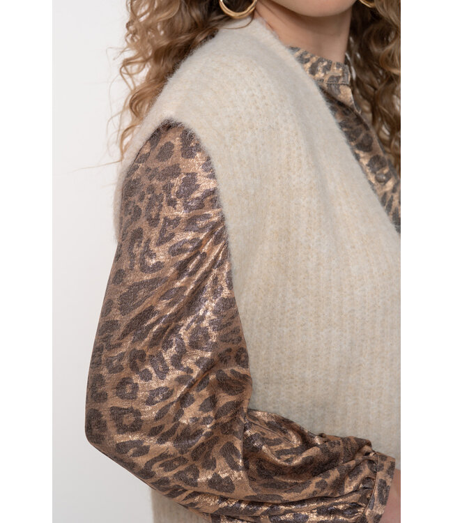 Geisha 53869-14 Blouse velvet look leopard