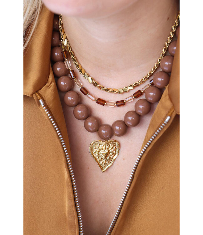 Label Kiki K.SK.240.1 luna brown necklace