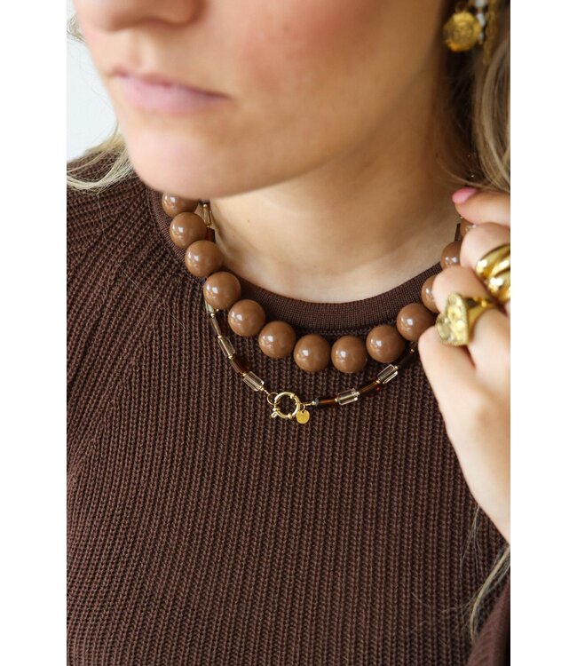 Label Kiki chestnut necklace