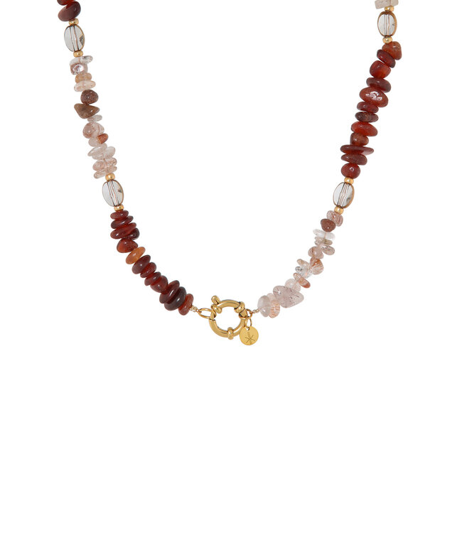 Label Kiki K.SK.207.1 Red rock necklace