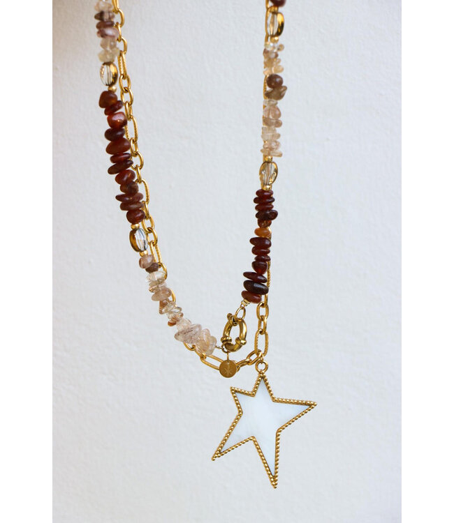 Label Kiki K.SK.207.1 Red rock necklace