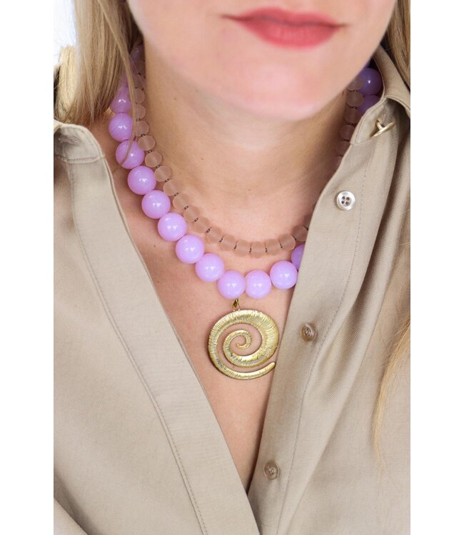 Label Kiki K.SK.237.1 soft plum necklace