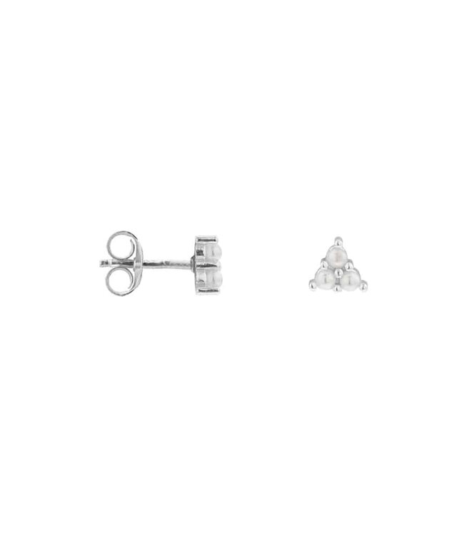 Label Kiki Triangle pearl studs