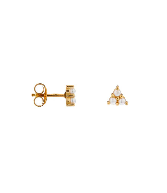 Label Kiki K.Z.110.1 Triangle pearl studs