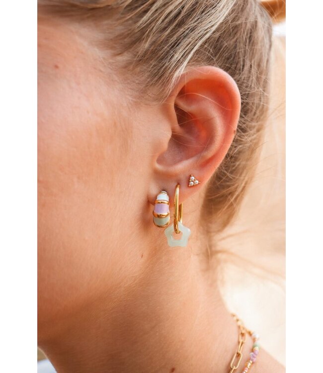 Label Kiki K.Z.110.1 Triangle pearl studs