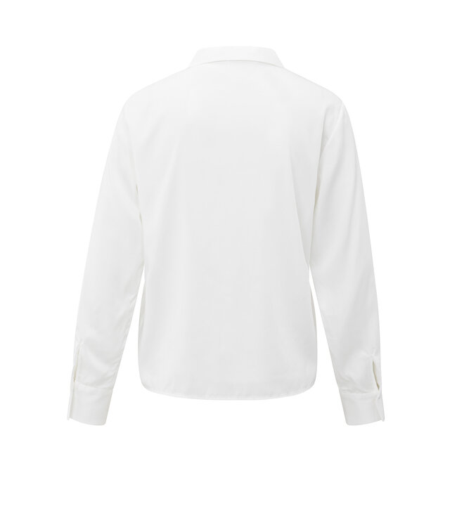Yaya 01-201187-511 Blouse met kraagstrikdetail