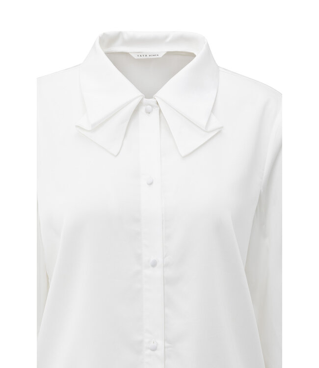 Yaya 01-201187-511 Blouse met kraagstrikdetail