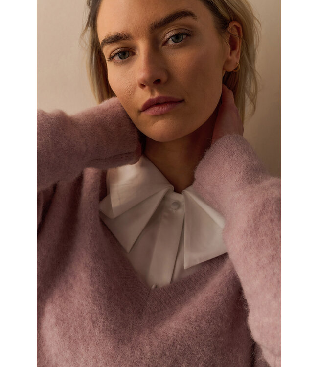 Yaya 01-201187-511 Blouse met kraagstrikdetail