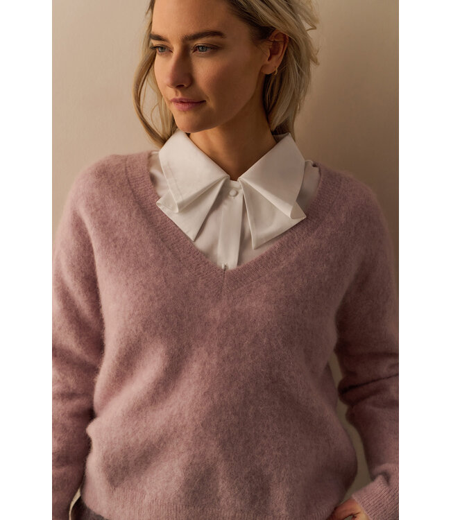 Yaya 01-201187-511 Blouse met kraagstrikdetail