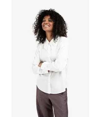 Yaya Blouse met kraagstrikdetail